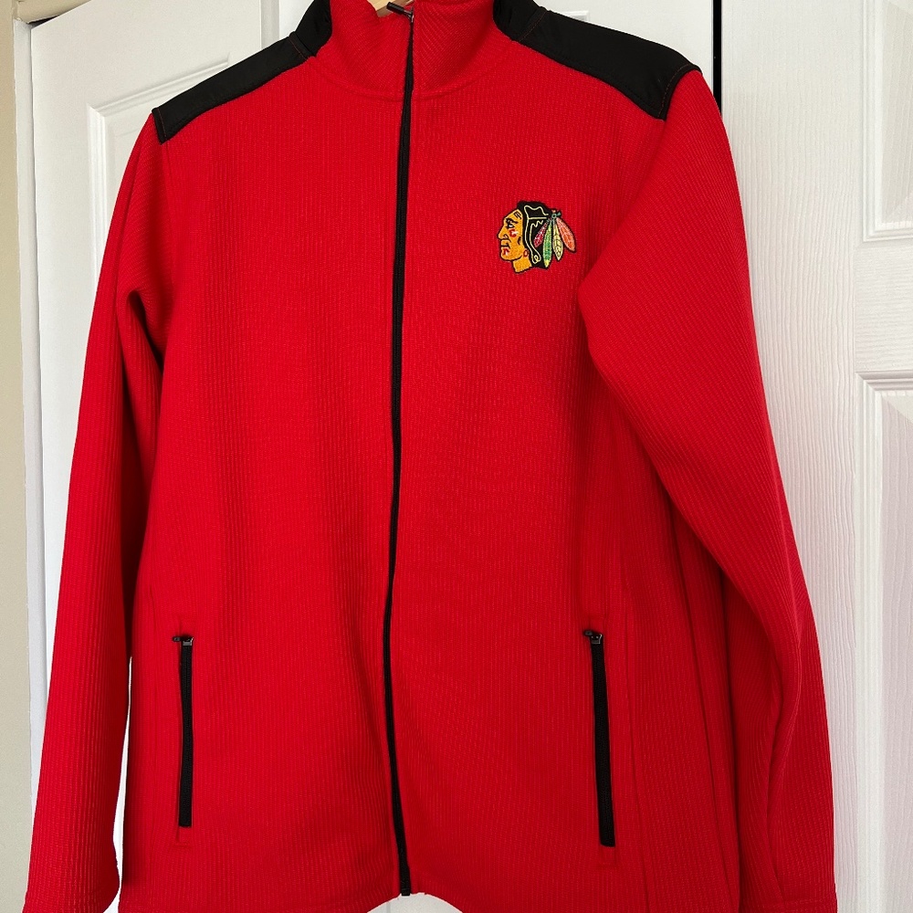 Official Blackhawks Zip Fleece Lined Jacket